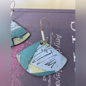 Vintage‎ Artist slate earrings handmade